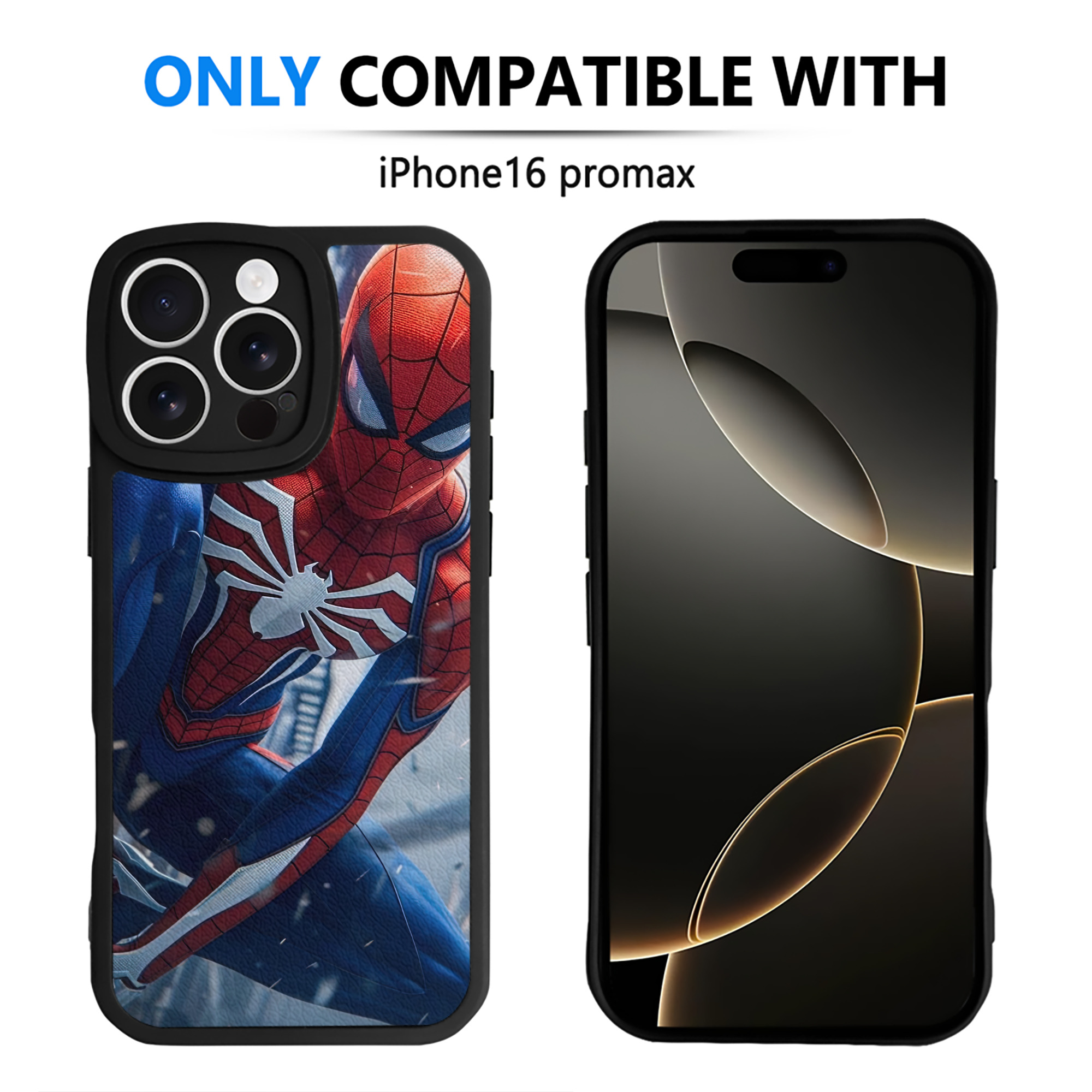 Spider Man スパイダーマン 【iPhone 16シリーズ対応】シリコンスマホケース（レザー調） 材質：シリコン